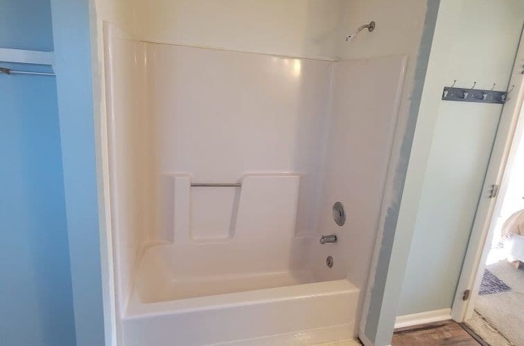old fiberglass shower