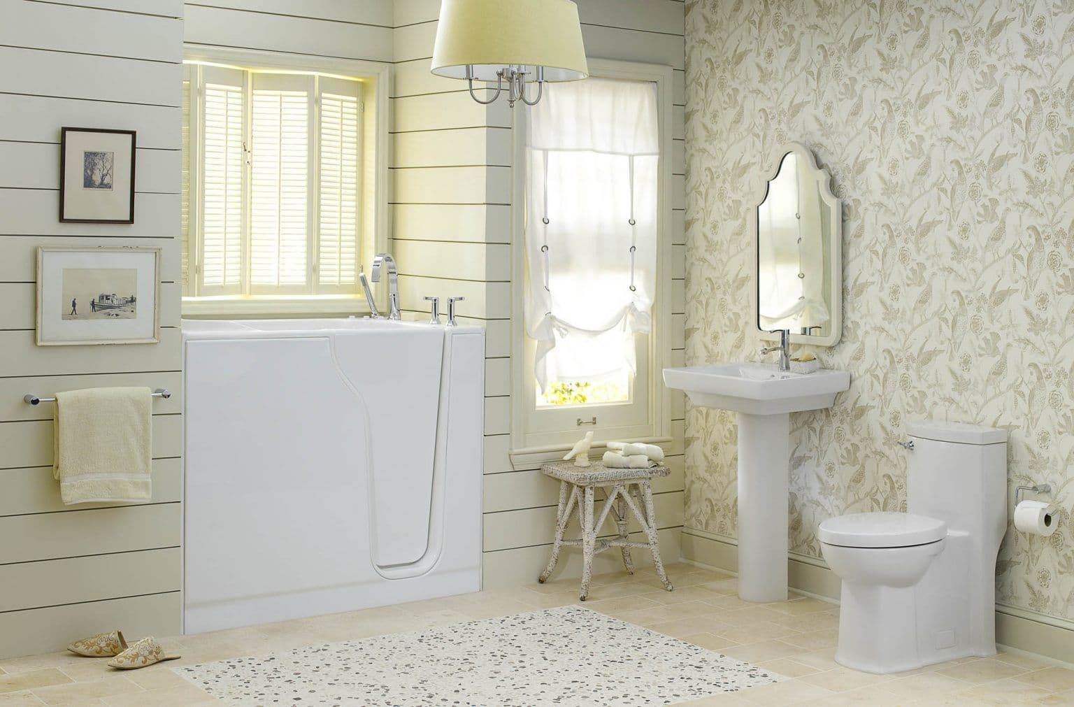 An accessible walk-in bathtub senior bathtub safety.