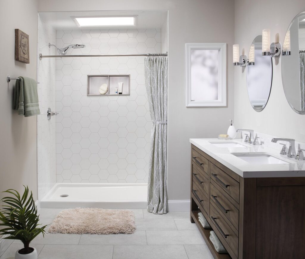 Bathroom with a walk-in shower